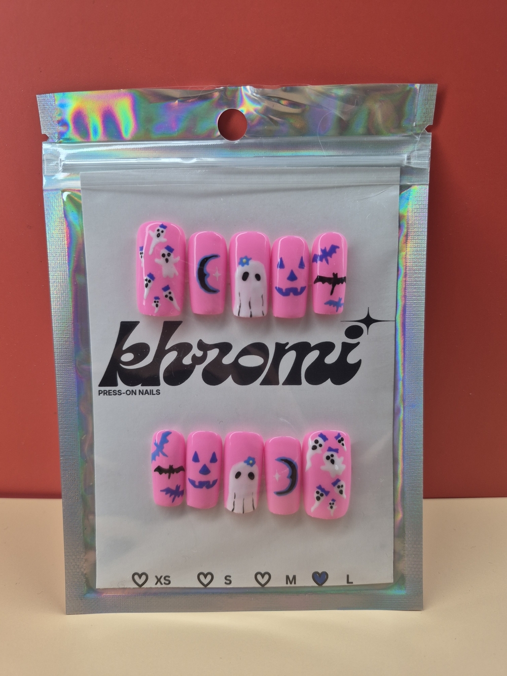 Pink Girly Ghosties Press-Ons